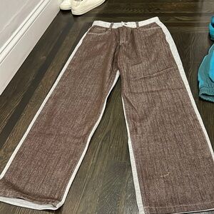 Half sweatpants half jeans
